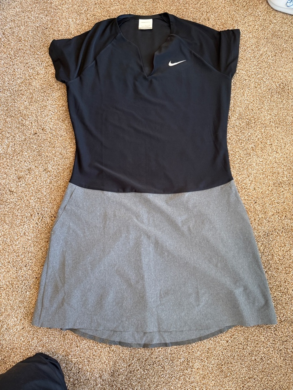 Nike Black Top with Gray Skirt Athletic Dress